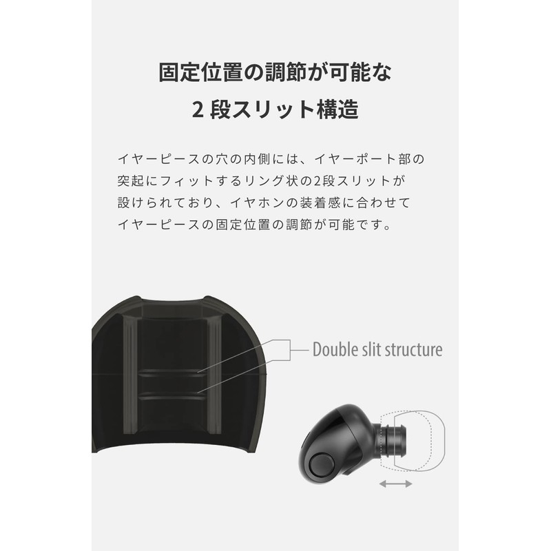radius Deep Mount Earpiece HP-DME00CL Earbud Tips, Great Fit, Enhances