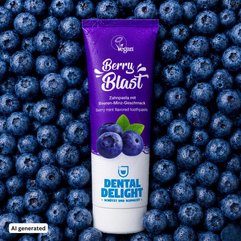 DENTAL DELIGHT Pack of 4 Berry Blaste Toothpaste with Berry