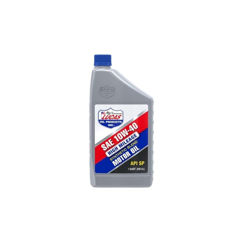 Lucas Oil Synthetic Blend High Mileage SAE 10w-40 Motor Oil_