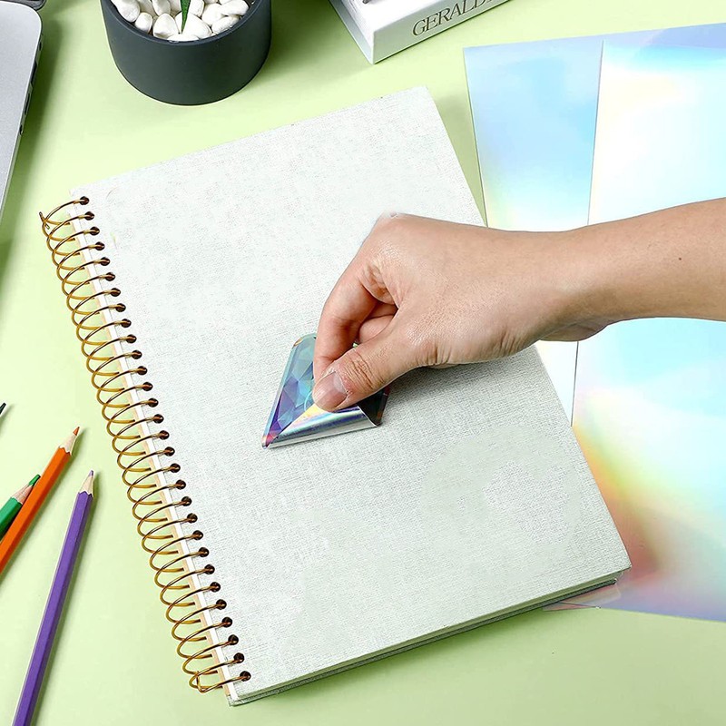 20Pcs Printable Holographic Sticker Paper A4 Dries Quickly Waterproof PET