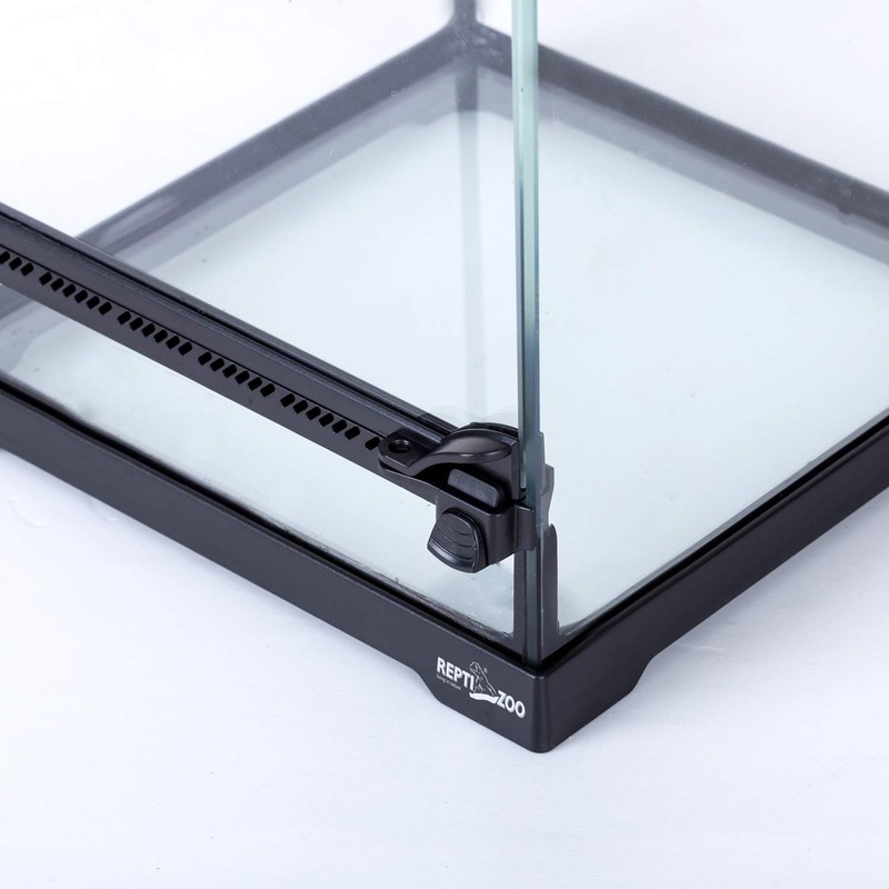 REPTI ZOO Mini Reptile Glass Terrarium,Front Opening Door Full View