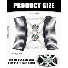 MOPZIJA Double Layer Hair Clip, Stretch Double Hair Combs Insert Comb Hair Clip Hair Clips for Women and Girls, Hair Comb for Plugging, Hair Combs for Plugging, African Butterfly Hair Clip