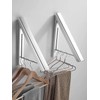 MissMin 2 Pack Retractable Clothes Rack - Wall Mounted Folding
