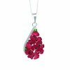 Silver Heart Pendant In Silver Poppy Medium Teardrop 45.72 cm