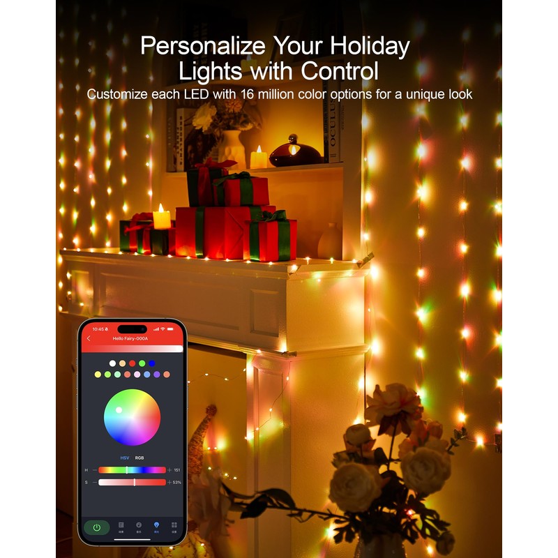 Ariceleo Fairy Lights 32.8 ft USB Powered RGB String Lights