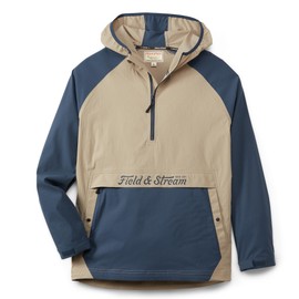Field & Stream Men's Cloud Cover Nylon Anorak Jacket, Stone/Navy, Large
