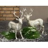 B2S BACK2SEASON Reindeer Pair of Nilan Standing Silver Elegant Christmas