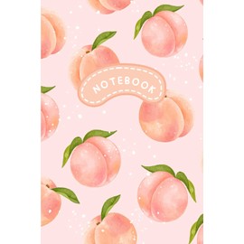 Peachy Dreams: Cute Pink Pastel Notebook with Peach Pattern: Lined Journal | 6” x 9” | 120 Pages | Aesthetic Kawaii Stationery for Daily Notes, School, or Gifts