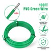 Fuuner Clothes Line Kit, 100FT Green PVC Coated Galvanized Wire