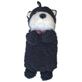 K Collection 3D Novelty Hot Water Bottle with Removable Cover - Scottie Dog Design - Soft Plush Cover - Premium Natural Rubber