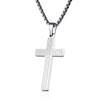 Colentine Men's Stainless Steel Flag Cross Necklace Engraved Philippians 4:13
