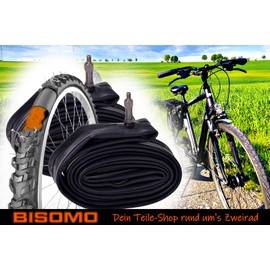 2 x Self-Repairing Bicycle Inner Tube 1.75-2.125 x 26 Inches, 47/57-559 Puncture Proof, Gel Filling Self-Sealing, Bicycle Valve DV 40 mm, Puncture Protection Unbreakable