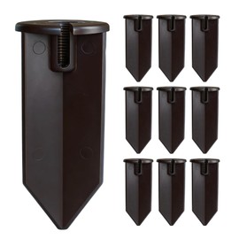 10 Pack 8'' Landscape Light Stakes, 1/2" NPT Thread ABS Light Spikes, Outdoor Ground Stakes with Side Wire Way, Garden Yard Replacement Stake for Landscape Lighting/Pathway Lights/Spotlights