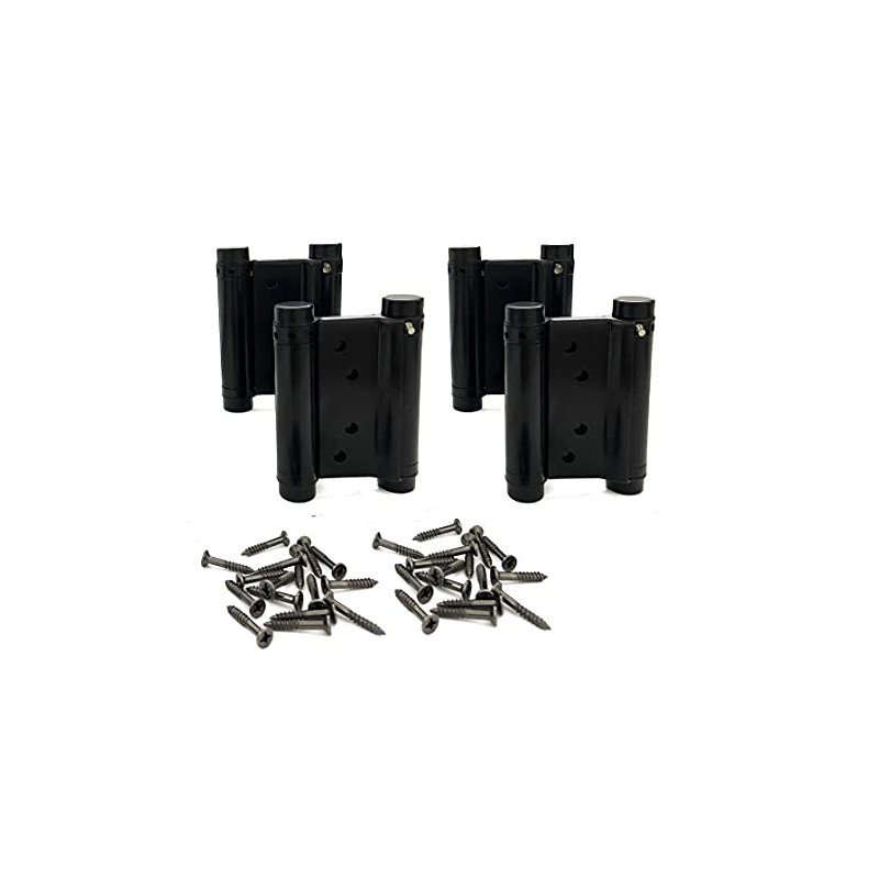 2 Pairs (4Pcs) 3inch Double Action Spring Hinge Stainless Steel