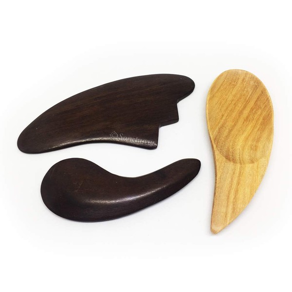 Pack 3 Waterdrop, Waterdrop Spoon, Wing-Shape Gua Sha Scraping Massage
