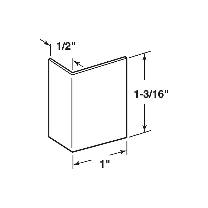 Prime-Line S 4215 Brushed Stainless, Adhesive Backed Door Edge Guard