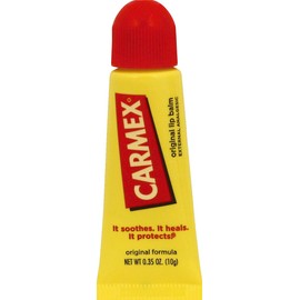 Carmex Bálsamo labial hidratante, sabor original, tubo de 0.35 onzas, 12/caja