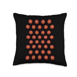 Basketball Ball Hoop Pattern Unique Cool Sports Lover Gifts Throw Pillow