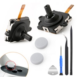 RongZy 2 Pieces Joystick Replacement Kit for Oculus Quest 2 Controller 3D Analog ThumbStick for Meta Quest 2 Joystick Caps Replacement Accessories Drift Repair with Tool