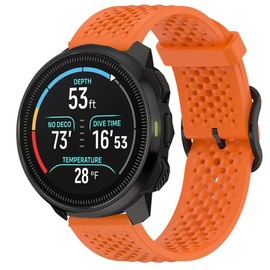 Compatible with SUUNTO OCEAN bands, 20mm, 22mm Silicone band with Metal Buckle Compatible with SUUNTO OCEAN, RACE, RACE S, VERTICAL, 9 PEAK, 9 PEAK PRO, 5 Peak, 3 Smartwatch (Orange, 22mm size band)