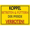 Tin Sign 20 x 30 cm Domed Koppel Betreten &