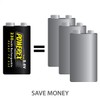 Powerex Low Self-Discharge Precharged 9V(9.6V) Rechargeable NiMH Batteries (MHR9VP), 1-Pack