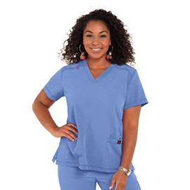 KOI Betsey Johnson B101 Freesia Top (True Ciel, X-Small)