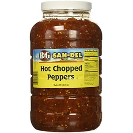 B&G San-Del Hot Chopped Peppers, 1 Gallon
