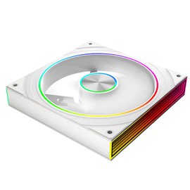 Jungle Leopard Transwarp14 ARGB Fan 140 mm, RGB Fan 140 mm, 140 mm RGB PWM, Case Fan 140 mm (White, Reverse Flow)