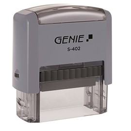 Genie S-402 Self-Inking Stamp set, includes Accessory, ink pad