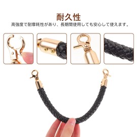 KDSSYFT Bag Handles, 2 Pcs PU Leather Purse Handle, Handbags Handle, Replacement, Replacement, Repair, Removable, for Crafts, DIY Bags (Black, 11.8 inches (30 cm)