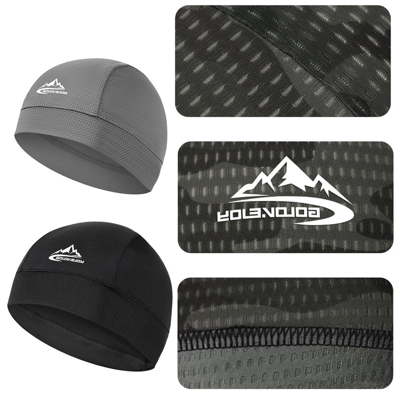 BLOOPIC Cycling Cap, Helmet Inner Cap, Set of 2, Ice