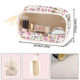 Rainbow Speech Therapy Makeup Bag Everyone Deserve A Voice PU Leather Cosmetic Bag with Handle SLP Appreciation Gift (SLP PU)