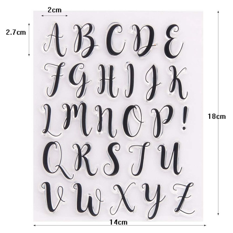 Arrietty Capital Letters Alphabet Alphabet ABC Letters Clear Stamp for