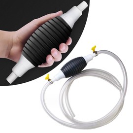 Tesnaao 1 PC Car Fuel Pump Kit, 6.56Ft Five-second Oil Output Portable Manual Fuel Transfer Pump Tube with Air Bag Clamp, Multi-functional Accessory, for Cars, Off-road Vehicles, Motorcycles (Black)