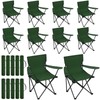 Huwena 10 Pack Folding Camping Chairs Bulk with Carrying Bag