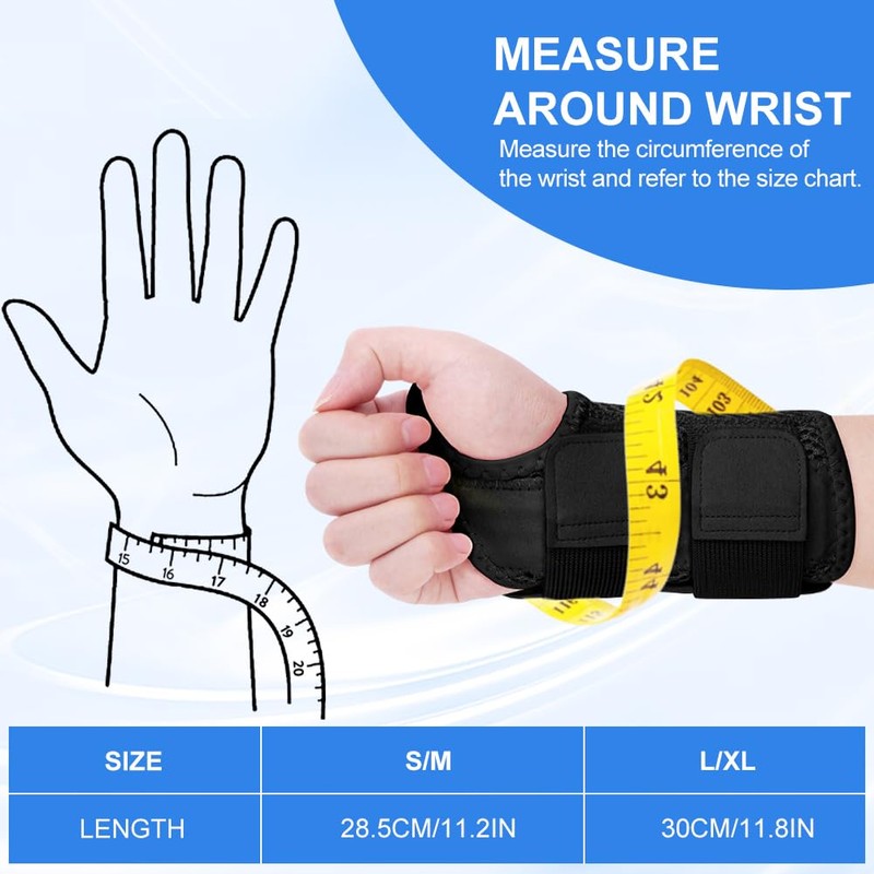 Fefod Wrist Support, Wrist Brace with Support Bar, Right Hand,