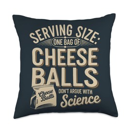 Cheese Balls Serving Size One Bag Of Cheese Balls Throw Pillow