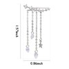 Star Ear Climber Earrings for Women,Two-Way Crystal Tassel Ear Jacket