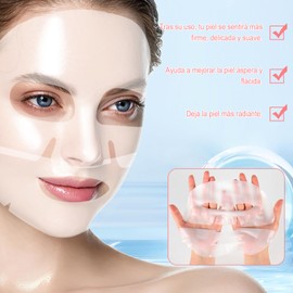 LUHI Bio Collagen Mask, mascarilla de colágeno, mascarilla de hidrogel, mascarilla profunda de biocolágeno, mascarilla de noche, reduce los poros, mejora la elasticidad,hidratación duradera. (8PCS)