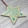 RED OCEAN Dad Memorial Christmas Tree Decorations Wooden Star Remembrance