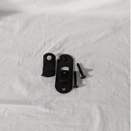 Kay Trailer Door Latch Hasp Black Powdercoated 2" x 5 1/8" Cargo Lock with Mount Fasteners