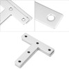 QWORK® 10 Stück T-förmige Edelstahl Winkel Klammern, gebürstete Oberfläche, mit