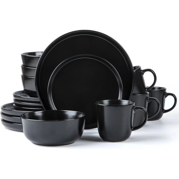Does Not Apply SKUGGA Round Stoneware 16pc Dinnerware Set of