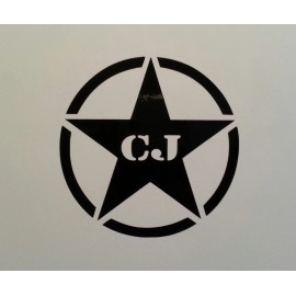 Unbranded ARMY STAR  ** 4 WHEEL DRIVE ** DECAL **FOR  JEEP CJ-5 CJ-7 YJ TJ JK 4X4 WRANGLER