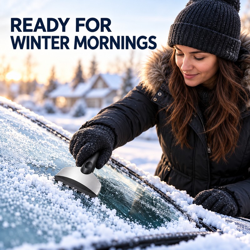 2 Pack Car Ice Scrapers for Windshield Snow and Ice