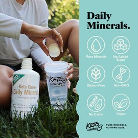 Keto Chow - Daily Minerals Drops - Promotes Electrolyte Balance - Copper, Magnesium, Chromium, Zinc, Boron, & Selenium - Zero Sugar - Keto Friendly - Gluten Free - Vegan - Non GMO - Travel Size - 2 oz
