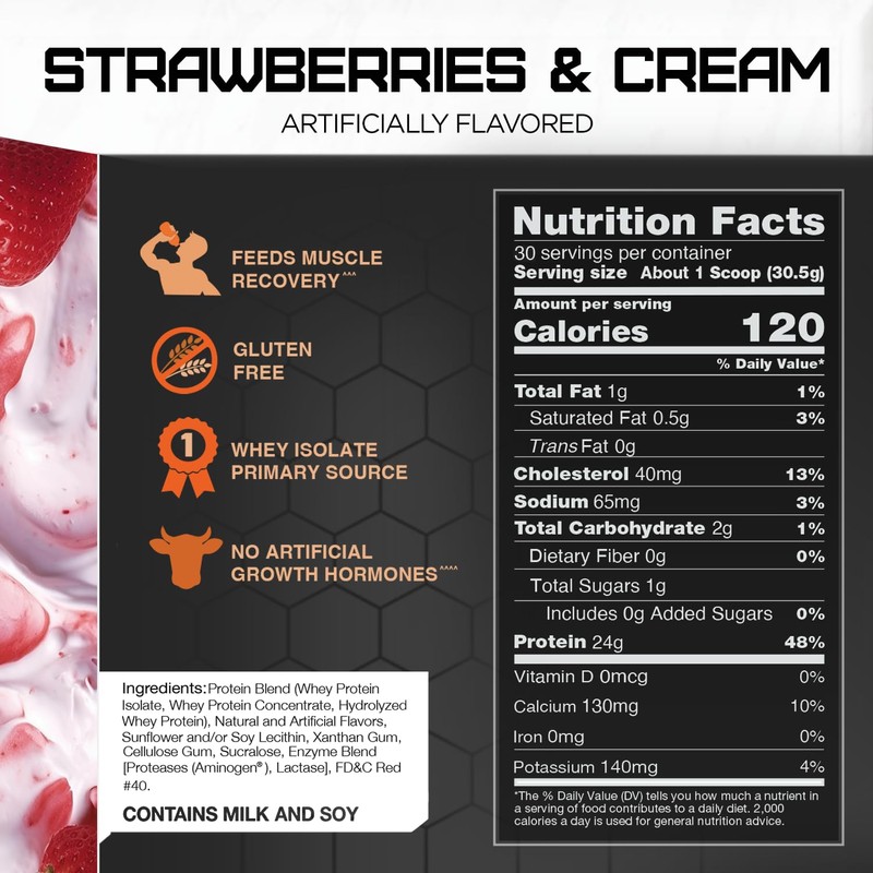 Rival Whey Strawberry & Cream 2lb