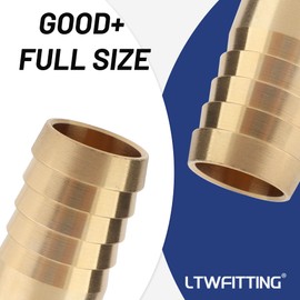 LTWFITTING Brass Barb Splicer Mender 19mm ID Hose Fitting Air Boat Fuel Hose Joiner (Pack of 5)