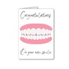 congratulations on your new teeth veneers smile card funny